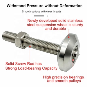 Colgador de riel de guía superior para sala de almacenamiento en frío de acero inoxidable, rueda colgante para puerta corredera - Product Image 3