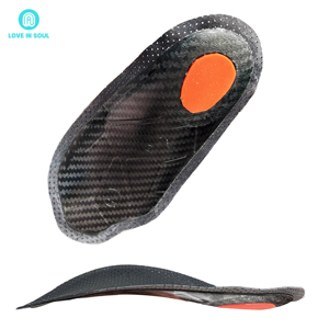 Loveinsoul karbon Fiber astarı 3/4 sert ayakkabı ekle şok emme jel pedleri kemer destek destekleyici ortopedik ekle - Product Image 1