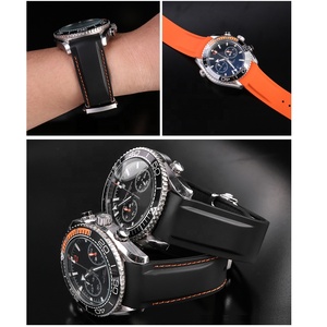 <span class=keywords><strong>Omeg</strong></span> pour Seamaster 300 Bracelet de montre 20mm 22mm Extrémité incurvée Bracelet en silicone pour hommes Bande de caoutchouc de plongée - Product Image 6
