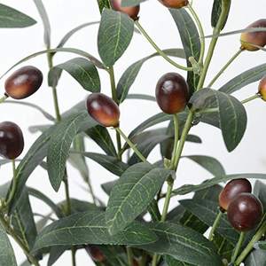 <span class=keywords><strong>Prix</strong></span> usine 74 cm <span class=keywords><strong>tige</strong></span> unique plantes d'olive artificielles branches feuilles pour la décoration de mariage de festival à la maison - Product Image 3