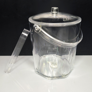 Nhà máy nhựa rõ ràng bán buôn Acrylic PC tối giản Đảng bền vững Xô đá thiết lập của Acrylic nhỏ Xô đá với xử lý - Product Image 3