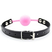 Produits BDSM, balle de gag buccal en cuir PU, plug bouche, jouets sexuels SM pour adultes pour jeux coquins