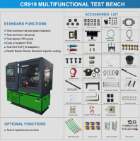 Banc de test de pompe à rampe commune de diagnostic multifonctionnel CR919 Équipement de test d'injecteur diesel VP37 VP44 Pompe CR1016 EUI EUP HEUI