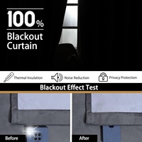 Rideau occultant XinLan en velours gris à œillets, draperie épaisse en velours sur mesure pour projets de villas, hôtels et maisons d'hôtes