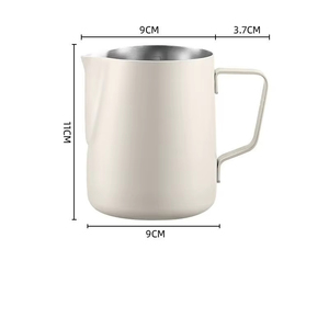 เหยือกใส่นมคาปูชิโน่แก้ว<span class=keywords><strong>กา</strong></span>แฟเอสเปรสโซ่ลาเต้แบบดึงลายดอกไม้ - Product Image 3