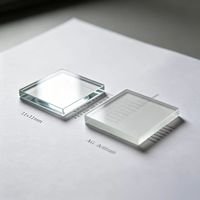 Plaque de verre carrée AG anti-reflet 11*11*1mm, verre optique mat gravé pour échantillons et petits écrans personnalisés