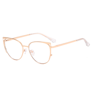 MS 81136 Women's New Vintage Fashion Cat Eye Metal Eyeglasses Frame Blue <strong>Shielding</strong> Computer <strong>Glasses</strong> Cute and Stylish - Product Image 2