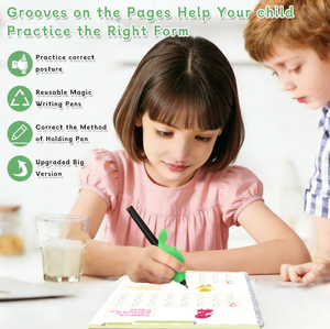 <span class=keywords><strong>Cahier</strong></span> d'écriture espagnol réutilisable à encre magique effaçable pour l'entraînement au contrôle du stylo et la pratique des exercices pour enfants - Product Image 4