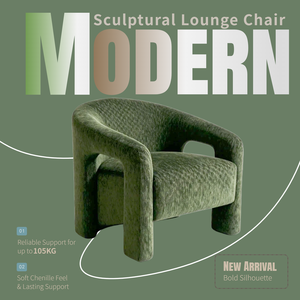 Fauteuil d'appoint moderne de luxe, durable et écologique pour salon, avec pieds massifs, idéal pour chambre, appartement, hôtel - Product Image 6