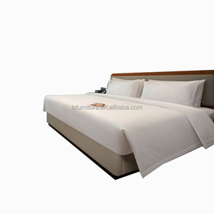 Hotel Bedroom Furniture Set King Bed Fame Upholstered <b>Headboard</b> Wood Wall <b>Panel</b> Sofa Nightstand for Boutique Resort 3 Star Hotel - Product Image 3