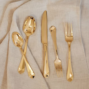 Service de couverts en métal avec poignée en bois pour cuisine traditionnelle rustique, table à manger, idéal pour un usage quotidien et les fêtes - Product Image 1