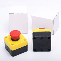 Usine directe rectangulaire 68*51mm 2 positions en plastique boîte de commande de clé électronique bouton d'arrêt d'urgence boîte de commutation