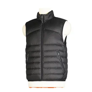 Nuovo piumino da uomo all'ingrosso della fabbrica gilet da uomo con colletto corto e leggero da esterno canottiera bianca con piumino d'anatra