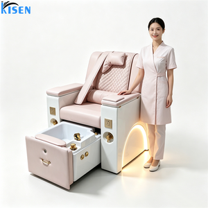 เก้าอี้นวดเท้าไฟฟ้าปรับระดับได้ รุ่น KISEN Modern Beauty Luxury สำหรับร้านเสริมสวย  ไม่มีท่อระบายน้ำ  พร้อมอ่างน้ำวนในตัว - Product Image 5