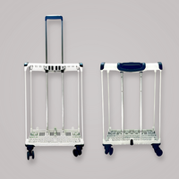 JX8073 Cadre télescopique en aluminium de 20 "24" 28 "Chariot à 4 roues en métal avec poignée de valise pour sacs d'école