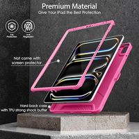 Coque pour iPad Pro 13 ''(M5/M4) et pour iPad Air 13'' (M2), housse de protection résistante aux chocs avec béquille intégrée