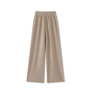 Pantalon en laine pour femme, automne, écologique, ample, taille élastique, léger, respirant, haut de gamme, élégant, doux, respectueux de la peau - Product Image 4