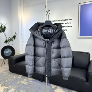 Manteau d'hiver chaud pour homme, veste matelassée à capuche entièrement zippée Mo ncler - Product Image 1