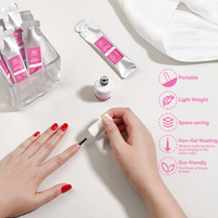 BORN PRETTY Gel Colle à Ongles 6-en-1, Recharge de Vernis à Ongles en Gel pour Ongles Acryliques, Base et Top Coat Soak-Off, Gel UV pour Extension d'Ongles, Gel pour Capsules d'Ongles