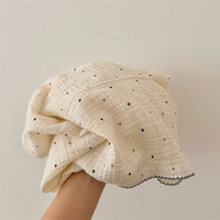 Offre Spéciale – Couverture en Coton 100% Douce et Légère, Respirante, en Gaze, pour Poussette, Couverture d'Emmaillotage, Carrés de Mousseline, Couverture en Tissu