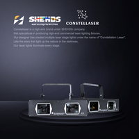 SHEHDS Machine laser 2 têtes, projecteur cube lumineux à double trou, lumières laser de Noël, scanner de fête, projecteur de lumières
