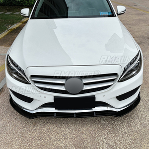 สปอยเลอร์กันชนหน้าสำหรับ Mercedes-Benz C-Class W205 C180 C200 C260 AMG 2015-2018 ตัวป้องกันกันชนหน้า ใบมีดแยกส่วนด้านล่าง - Product Image 4