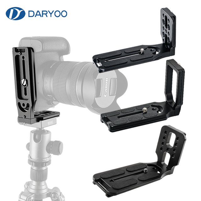 Daryoo Universal Camera Mount L-Shape Bracket Tripod Quick Release L Plate - Compatible with DSLR Arca-Swiss Standard