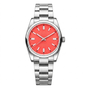 Montre mécanique, bracelet en acier inoxydable, montre-bracelet analogique à quartz, style business décontracté - Product Image 3
