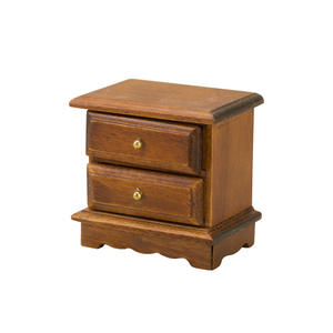 Casa de muñecas de juguete de madera DIY de alta calidad 1:12, Mini modelo, mesita de noche doble, Escena de dormitorio, adorno de Casa de juegos para niños - Product Image 5