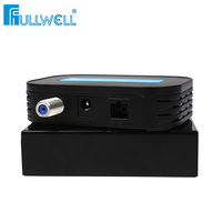 Fullwell FWR-1000GSD Nodo Óptico de Filtro con Carcasa de Plástico Negra para Interiores, Receptor Óptico de Filtro FTTH HFC con Adaptador de Corriente para EE. UU./UE