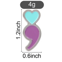 Épinglette en émail en forme de cœur avec point intercalaire, symbole significatif, pour veste, sac à dos et tenue décontractée, accessoire de mode et de décoration