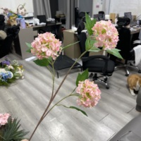 Tiges de fleurs artificielles en soie rose HGA, prix d'usine, pour centre de table d'automne et décoration de salon