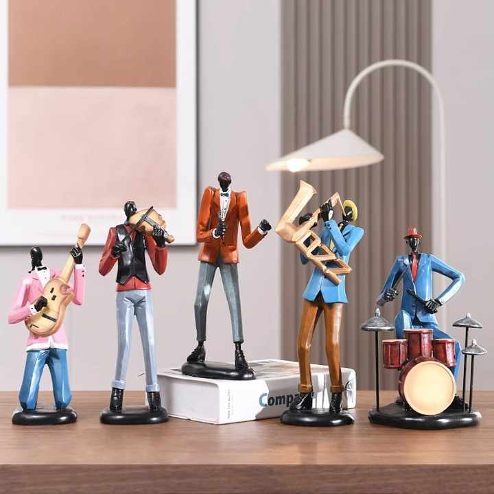 Vintage Jazz Band Ornaments - Creative Music Figures
