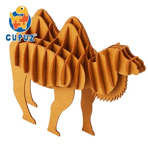 CUPUZ  Puzzle en papier 3D, modèle d'animal chameau, <span class=keywords><strong>kit</strong></span> <span class=keywords><strong>pour</strong></span> enfants, cadeaux <span class=keywords><strong>pour</strong></span> fêtes d'anniversaire, récompenses scolaires, cadeaux, piñata - Product Image 4
