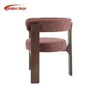Chaises de salle à manger en bois massif nordique de haute qualité, design personnalisé, siège en velours, structure durable, chaise de restaurant rouge, mobilier pour la maison