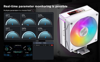 Refroidisseur de processeur LCD Jungle Leopard K400 avec écran personnalisable de 2,99 pouces, éclairage ARGB, roulement fluide, fonctionnement silencieux à 30 dBA, cuivre, 65 CFM