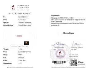 Bague de mariage vintage Xinfly en or rose 18 carats, demi-cercle avec rubis rouge sang de pigeon de 0,7 ct, bijoux en diamant certifiés - Product Image 5