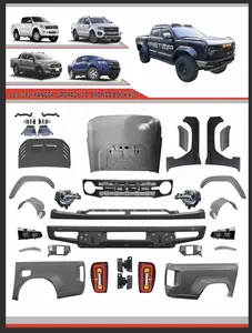 Bodykit Pp Grille Bumper Koplamp Achterlicht Past Voor Ranger 2012 2021 Upgrade Naar Bronco Kit Auto-Accessoires