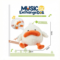 Peluche interactive en forme de canard pour enfants, jouet doux et moelleux avec son électronique, poupée animale pour jeux d'intérieur, cadeau de vacances