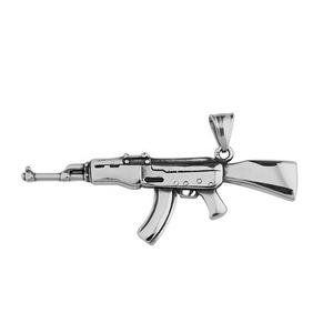 Pendentif Hip-Hop pour Homme en Acier Inoxydable, Pendentif Pistolet de Luxe Modèle AK pour Homme - Product Image 2
