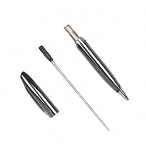 Stylo bille publicitaire personnalisé de haute qualité avec logo, pointe de 1,0 mm, en métal gris, design élégant et moderne pour les entreprises - Product Image 5