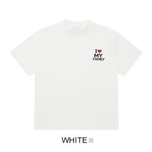 Oem custom screen print high quality all cotton white unisex crewneck over shirt short sleeve t shirts