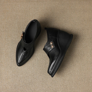 Chaussures pour hommes en cuir véritable, grandes tailles, formelles et décontractées, pour l'automne et les mariages, respirantes et résistantes à l'usure - Product Image 1