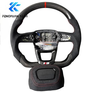 Volante in Fibra di Carbonio Forgiata <span class=keywords><strong>e</strong></span> Pelle Personalizzato per <span class=keywords><strong>Audi</strong></span> A1 A3 A4 A5 A6 A7 RS R8 RS3 C7 Q5 Q7 S3 S5 8V B8 B9 S4 Q3 Q8 TT - Product Image 6