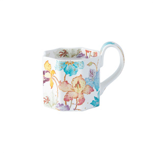 Modern Luxury Ceramic Creative Octagonal <b>Cup</b> Tea Saucer <b>Set</b> with Porcelain Mug-Western Design for Home Travel Tea & Coffee Gift - Product Image 5