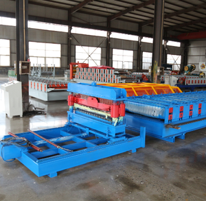 Nuevo diseño de maquinaria para doblar láminas de metal, máquina para fabricar láminas de techo de metal corrugado usado con <span class=keywords><strong>zinc</strong></span> - Product Image 3