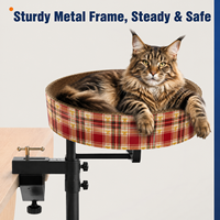 Griffoir pour chat rond en carton, réglable, à clipser sur bureau, avec logo personnalisé OEM ODM, pour ordinateur portable, pour le bureau, vente en gros
