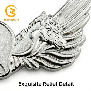 Badge en métal argenté pour logo d'entreprise, souvenir d'événement et <span class=keywords><strong>trophée</strong></span> - Épinglette en émail avec fermoir papillon - Product Image 3