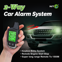 Alarme de voiture télécommandée bidirectionnelle avec démarrage/arrêt, démarrage par bouton-poussoir, entrée sans clé, système de sécurité 12V pour voitures
