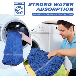 Cao cấp màu xanh màu vàng màu đỏ màu xanh lá cây ướt khô bông nhanh chóng sợi nhỏ quét làm sạch lau đầu thay thế - Product Image 5